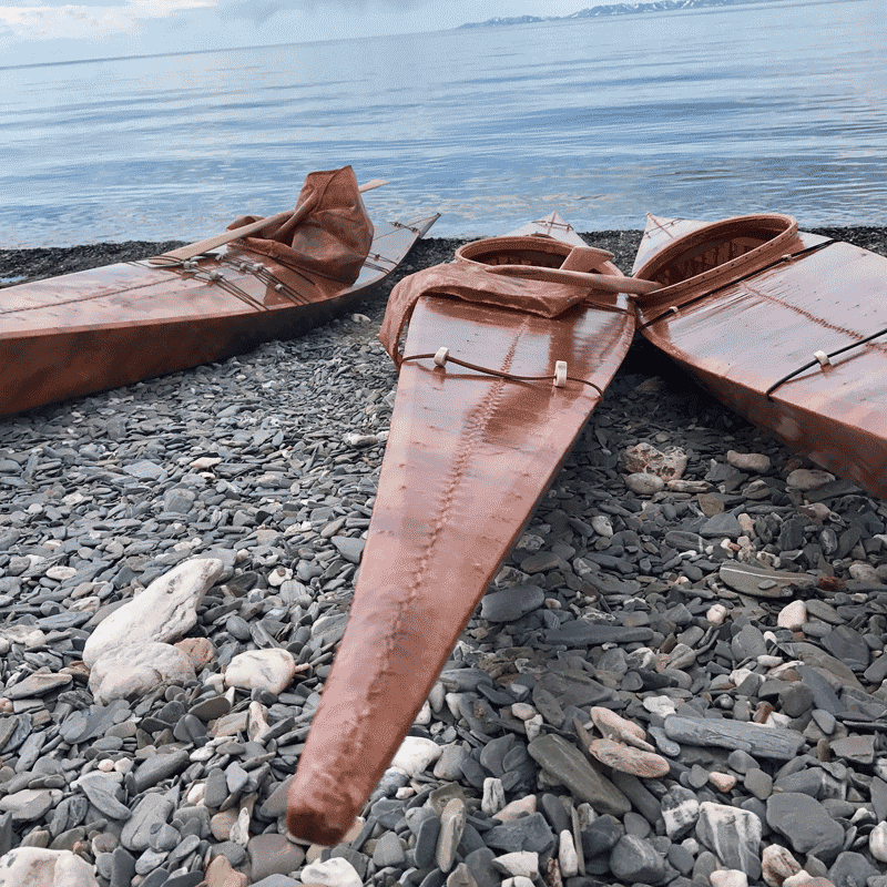 Alaska Native seal skin kayaks